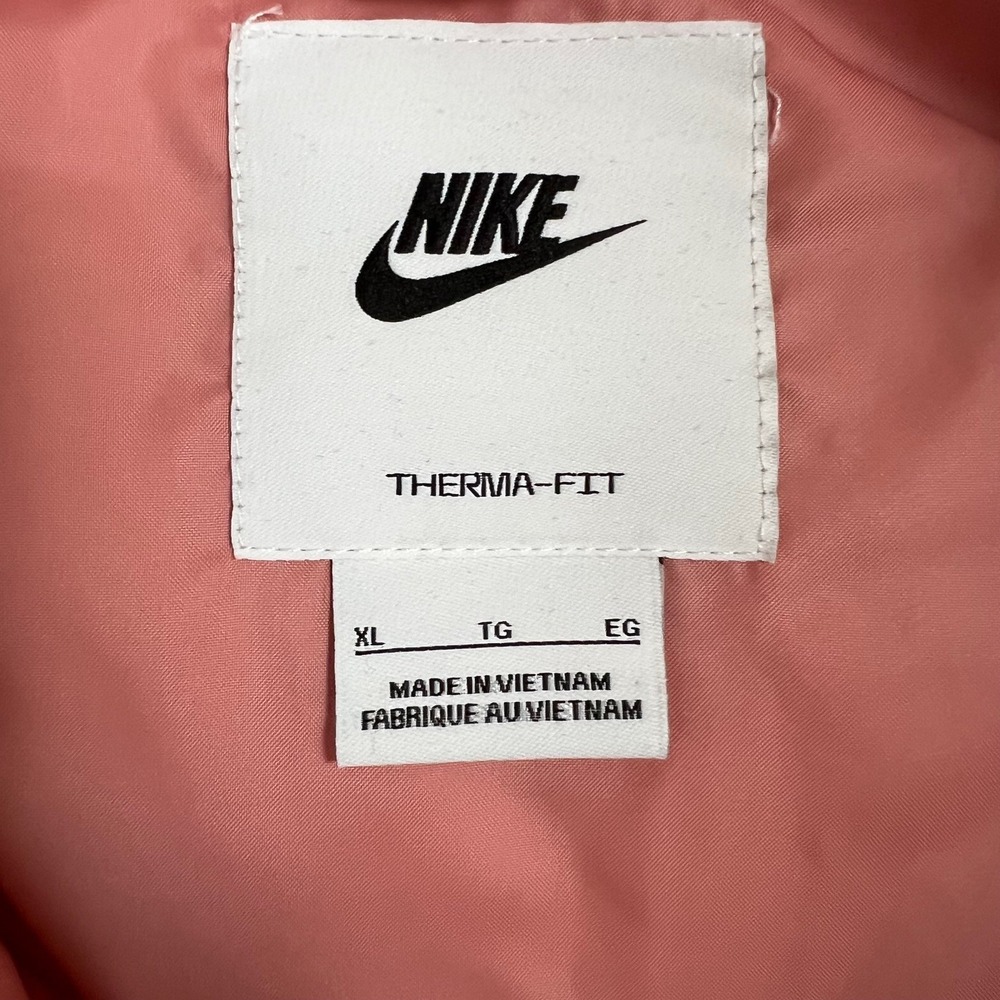 Nike Puffer Vest Womens XL Pink Therma-Fit Oversized Quilted Gorpcore Streetwear - Picture 6 of 9